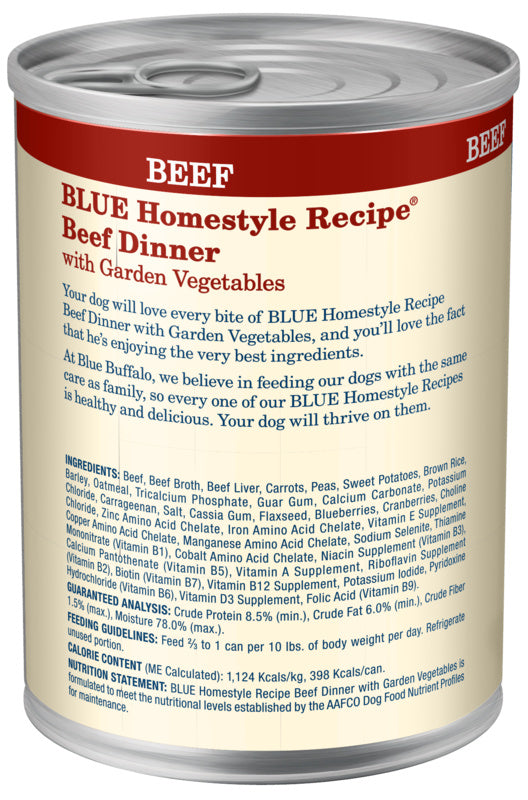 Blue Buffalo Homestyle Beef Dinner with Garden Vegetables & Sweet Potatoes Canned Dog Food