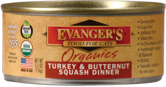 Evangers Organics Turkey and Butternut Squash Canned Cat Food