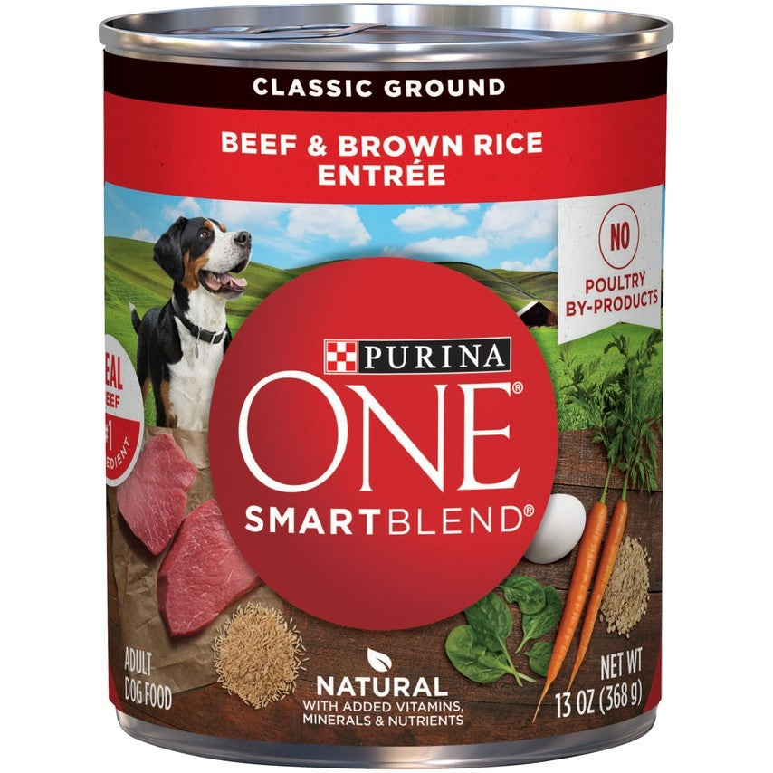 Purina One Wholesome Beef & Brown Rice Entree Canned Dog Food