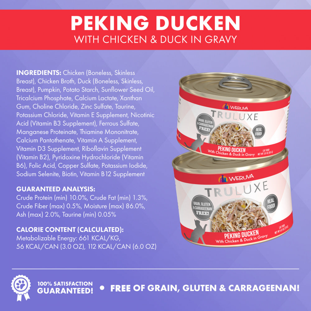 Weruva TRULUXE Peking Ducken with Chicken and Duck in Gravy Canned Cat Food