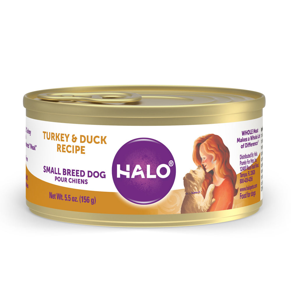 Halo Small Breed Grain Free Turkey & Duck Recipe Canned Dog Food