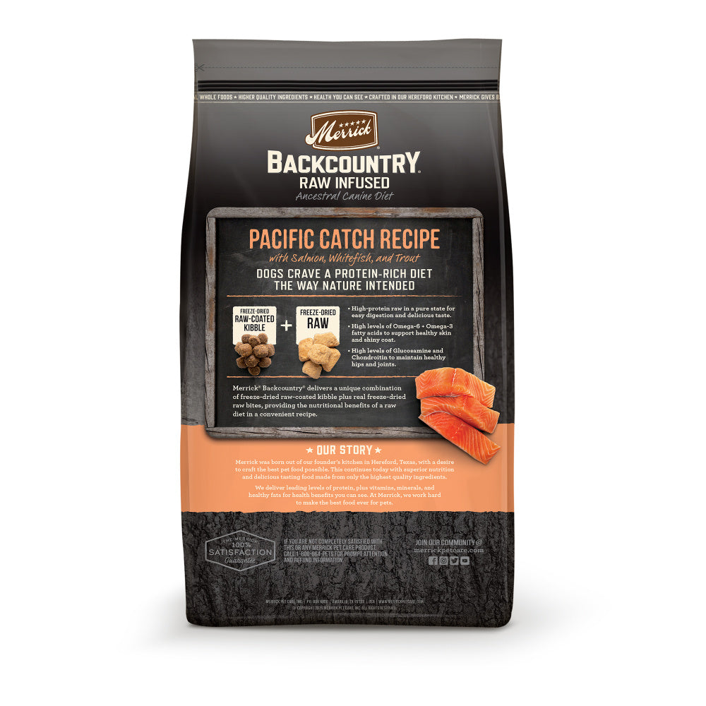 Merrick Backcountry Raw Infused Grain Free Pacific Catch Recipe Dry Dog Food