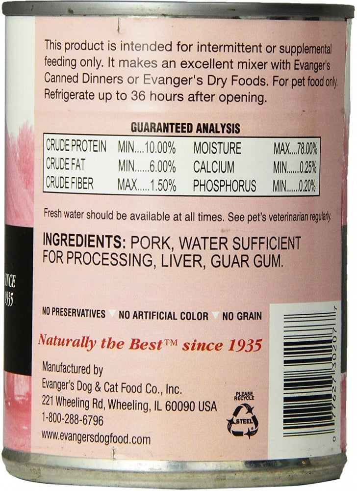 Evanger's Grain Free Pork Canned Dog & Cat Food