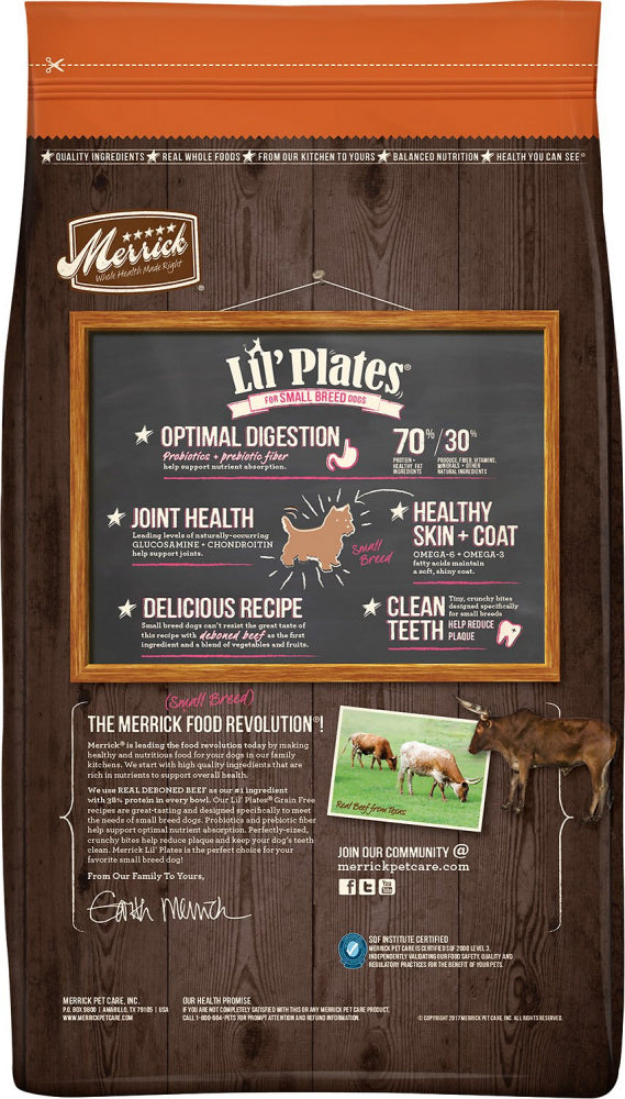 Merrick Lil' Plates Small Breed Grain Free Real Beef & Sweet Potato Dry Dog Food