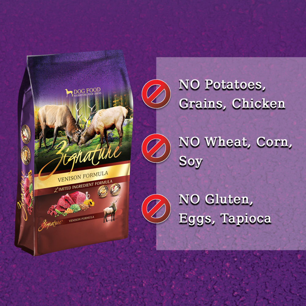 Zignature Limited Ingredient Diet Grain Free Venison Recipe Dry Dog Food