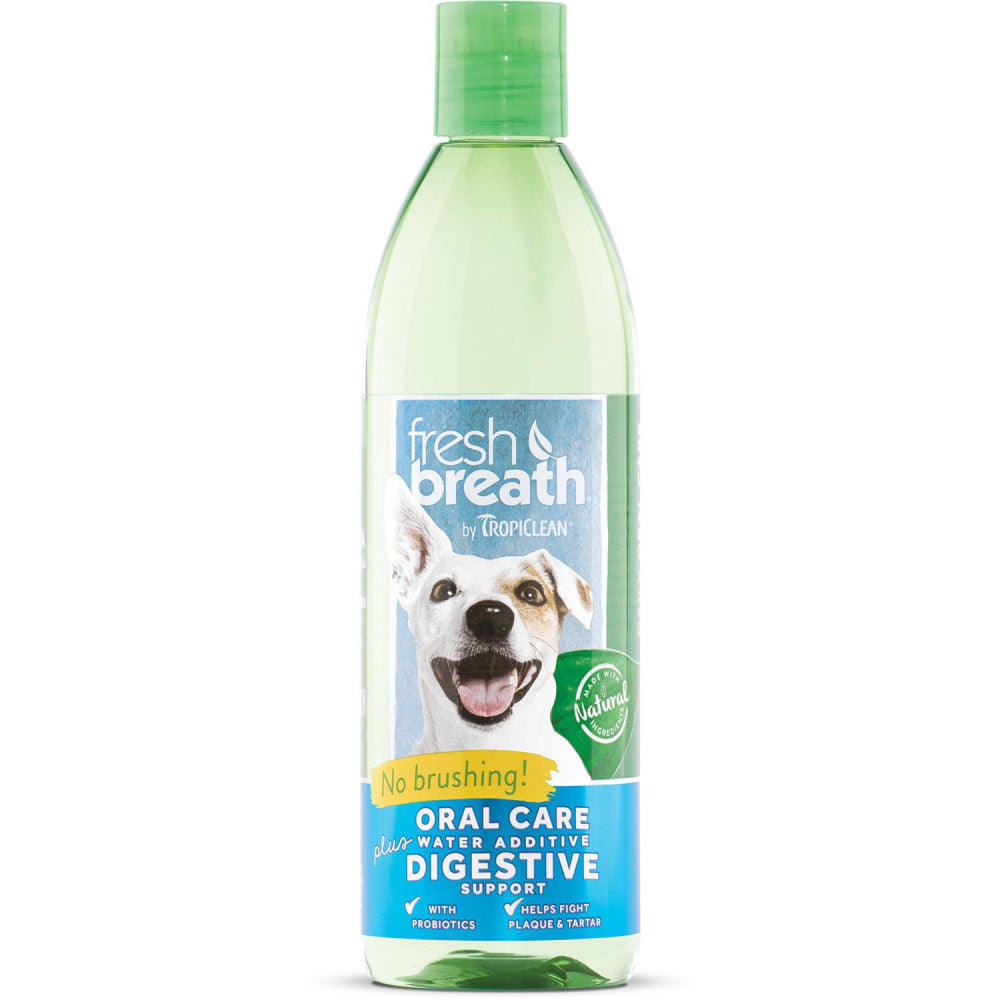 Tropiclean Fresh Breath Water Additive Plus Digestive Support for Dogs & Cats