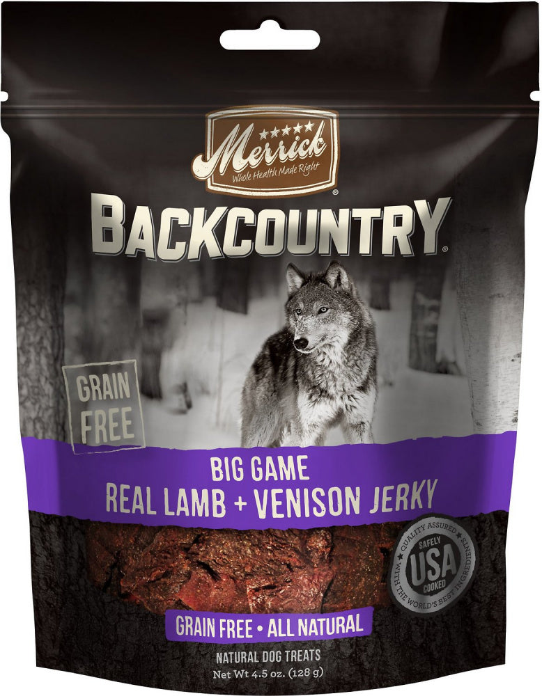Merrick Backcountry Big Game Grain Free Real Lamb & Venison Jerky Dog Treats