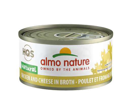 Almo Nature HQS Natural Cat Grain Free Chicken and Cheese Canned Cat Food