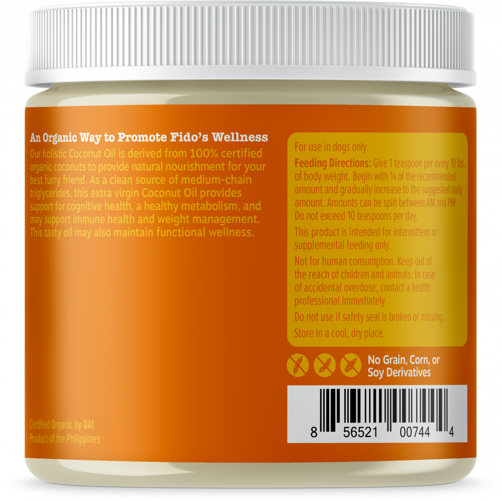 Zesty Paws 100% Certified Organic Extra Virgin Coconut Oil for Dogs