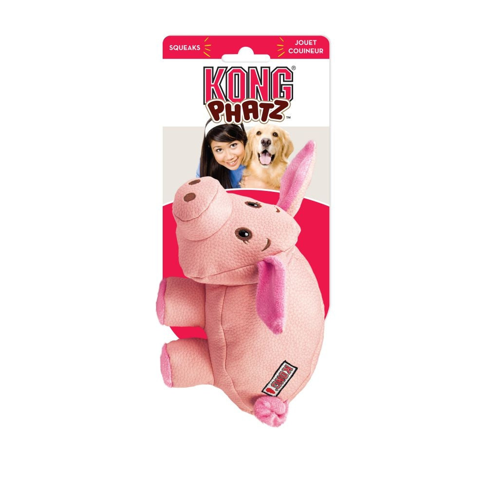 KONG Phatz Pig Plush Dog Toy