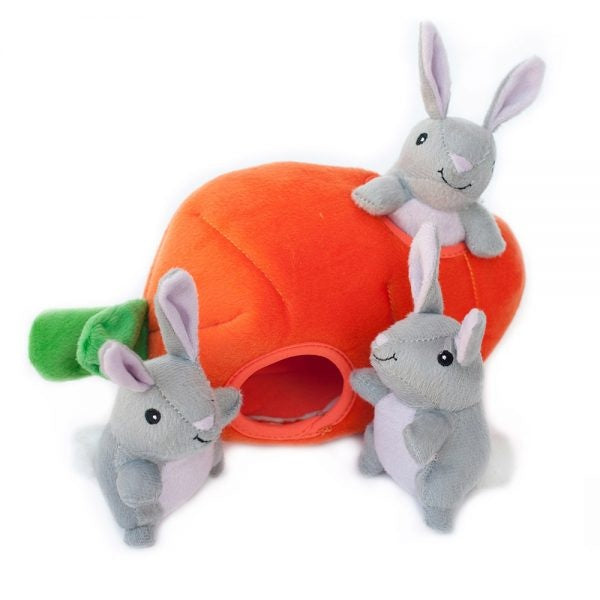 ZippyPaws Zippy Burrow Bunny 'n Carrot Hide and Seek Puzzle Dog Toy