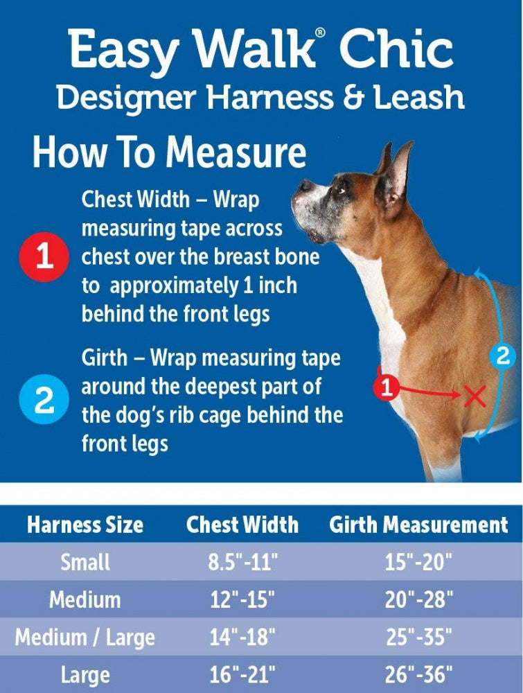 PetSafe Easy Walk Chic Poppies Dog Harness & Leash
