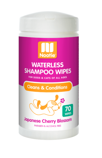 Nootie Japanese Cherry Blossom Waterless Shampoo Wipes For Dogs & Cats