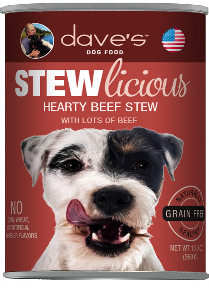 Dave's Grain Free Stewlicious Hearty Beef Stew Canned Dog Food