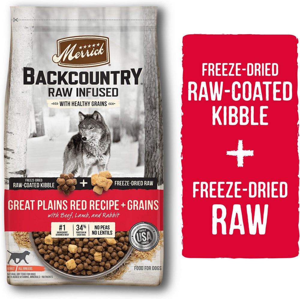 Merrick Backcountry Raw Infused with Healthy Grains Great Plains Red Recipe Dry Dog Food