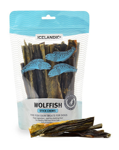 Icelandic+ Wolffish Skin Chew Stick Dog Treat