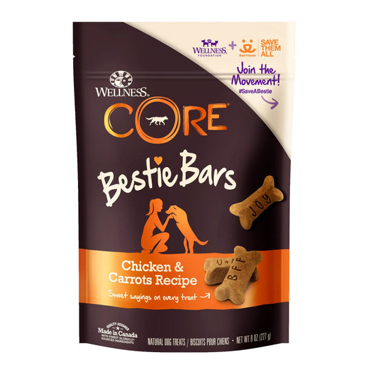 Wellness CORE Grain Free Crunchy Bestie Bars Chicken & Carrots Recipe Dog Treats