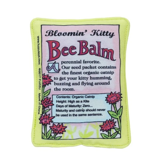 Fuzzu Bloomin Kitty Bee Balm Seed Packet Cat Toy