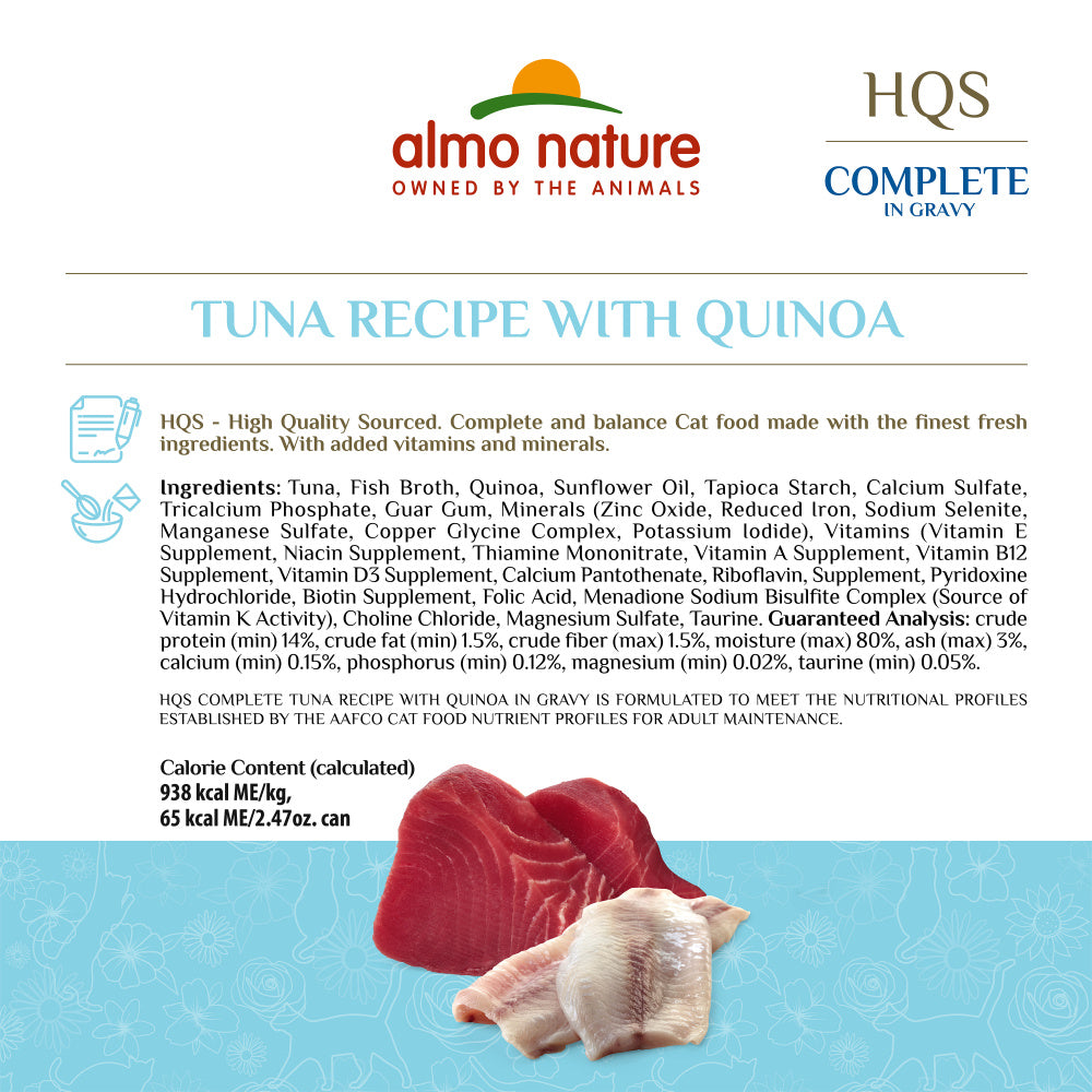 Almo Nature HQS Complete Cat Grain Free Tuna with Quinoa Canned Cat Food