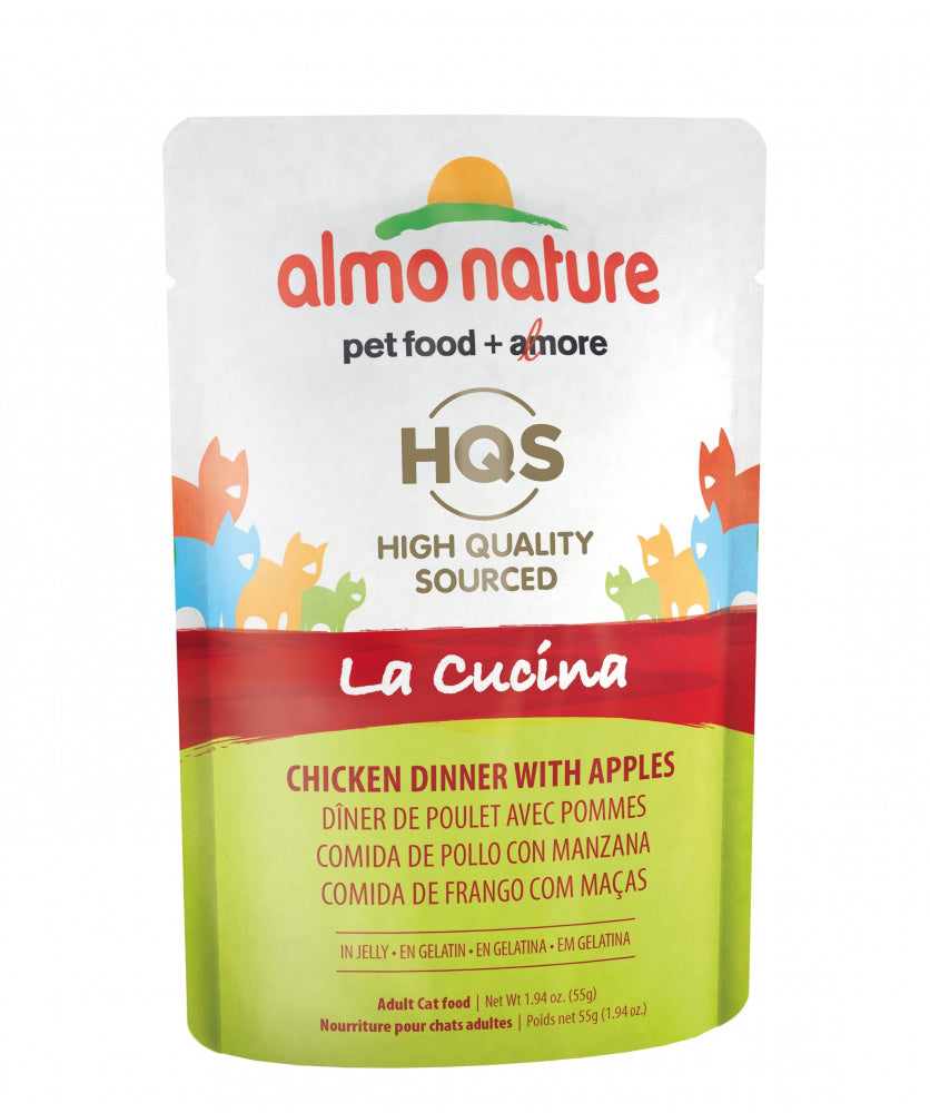 Almo Nature HQS La Cucina Cat Grain Free Chicken with Apple Wet Cat Food