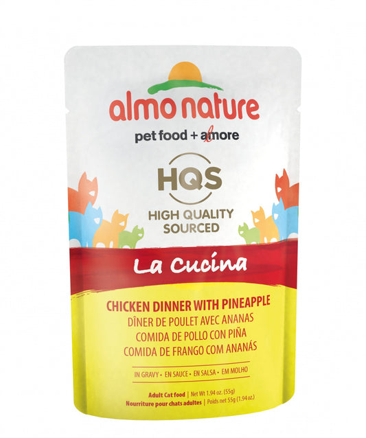 Almo Nature HQS La Cucina Cat Grain Free Chicken with Pineapple Wet Cat Food