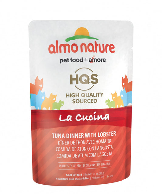 Almo Nature HQS La Cucina Cat Grain Free Tuna with Lobster Wet Cat Food