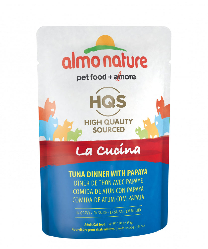 Almo Nature HQS La Cucina Cat Grain Free Tuna with Papaya Wet Cat Food