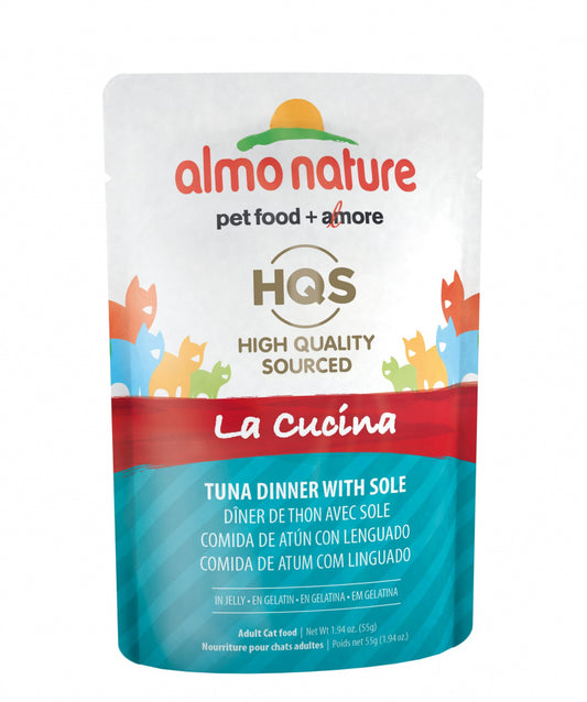 Almo Nature HQS La Cucina Cat Grain Free Tuna with Sole Wet Cat Food