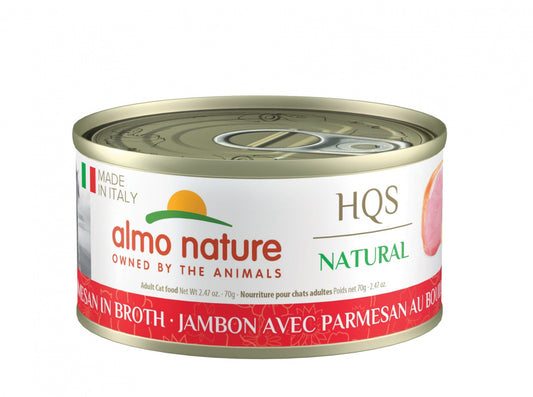 Almo Nature HQS Natural Cat Grain Free Ham with Parmesan Canned Cat Food