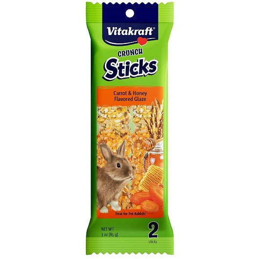 Vitakraft Crunch Sticks Carrot & Honey Flavored Glaze For Rabbits