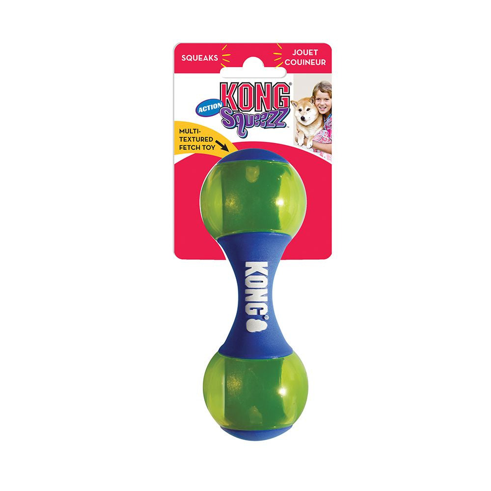 KONG Squeezz Action Dumbbell Dog Toy