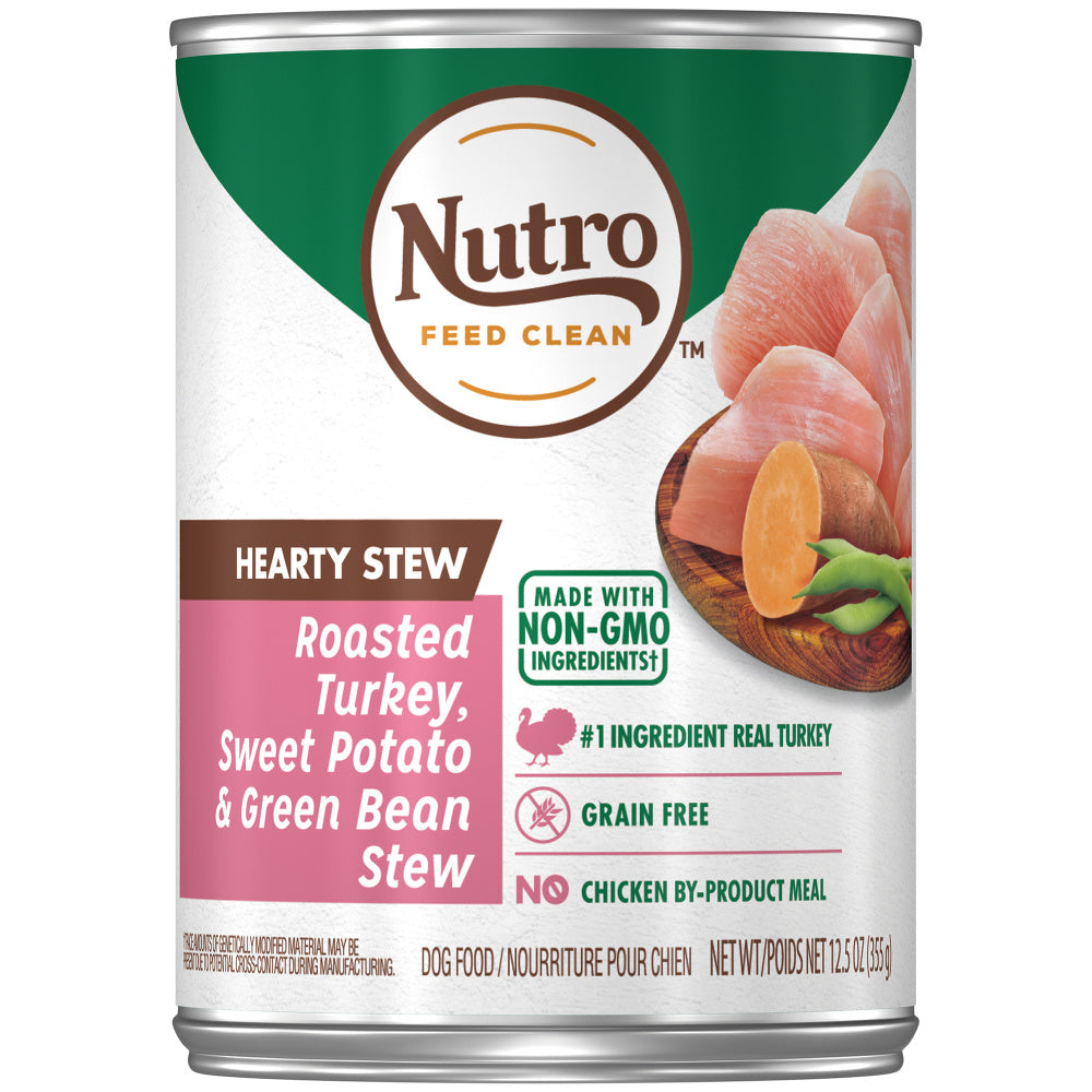 Nutro Hearty Stew Adult High Protein Natural Cuts In Gravy Roasted Turkey Sweet Potato & Green Bean Stew Wet Dog Food