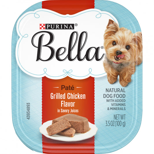 Purina Bella Natural Small Breed Pate Grilled Chicken Flavor in Savory Juices Wet Dog Food