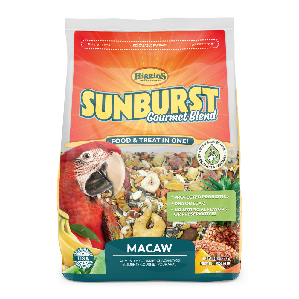 Higgins Sunburst Gourmet Blend Macaw Food