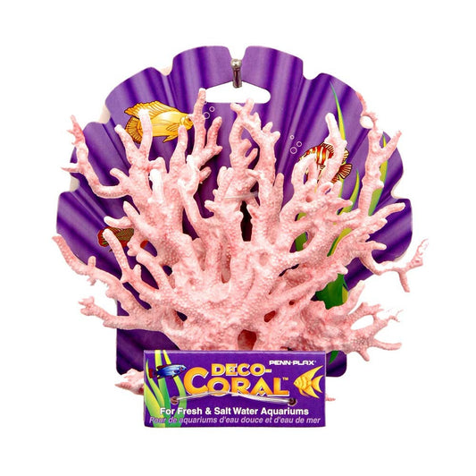Penn-Plax Aquarium Decor Stag Coral Pink & White