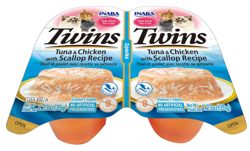 Inaba Cat Twin Cups Tuna & Chicken With Scallop Recipe Cat Food Topper