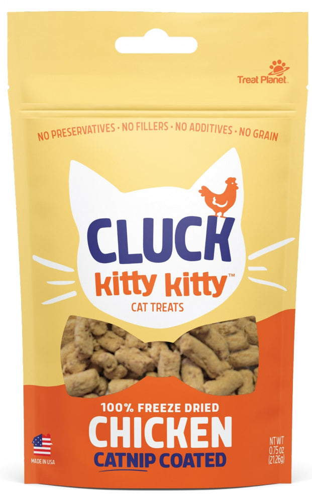 Kitty Kitty Cluck 100 % Freeze Dried Chicken Treat with Catnip Coating