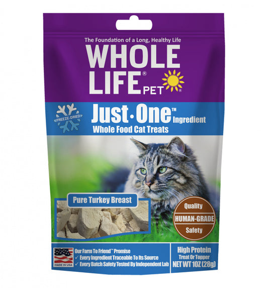 Whole Life Pet Just One Ingredient Freeze Dried Turkey Treats for Cats