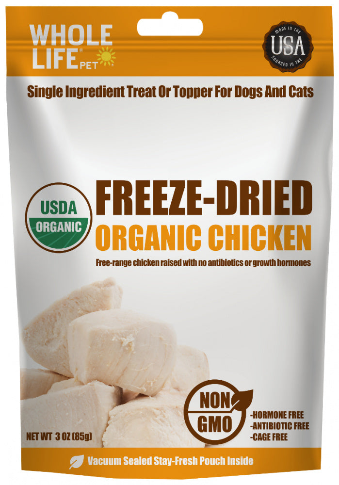 Whole Life Pet Organic Freeze Dried Chicken for Dogs & Cats